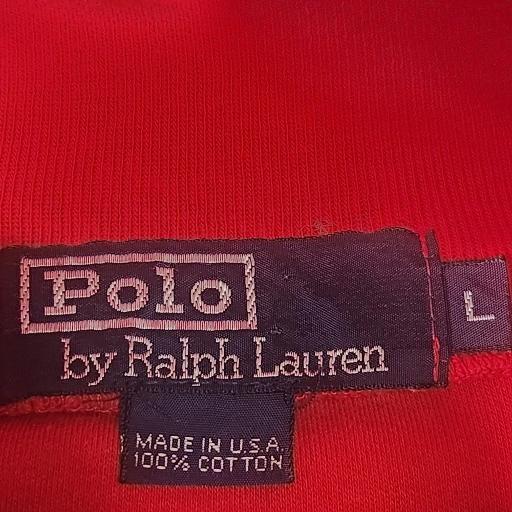 Vtg Polo Ralph Lauren Sweater Mens Large Red Turtleneck Preppy Shirt Luxury READ